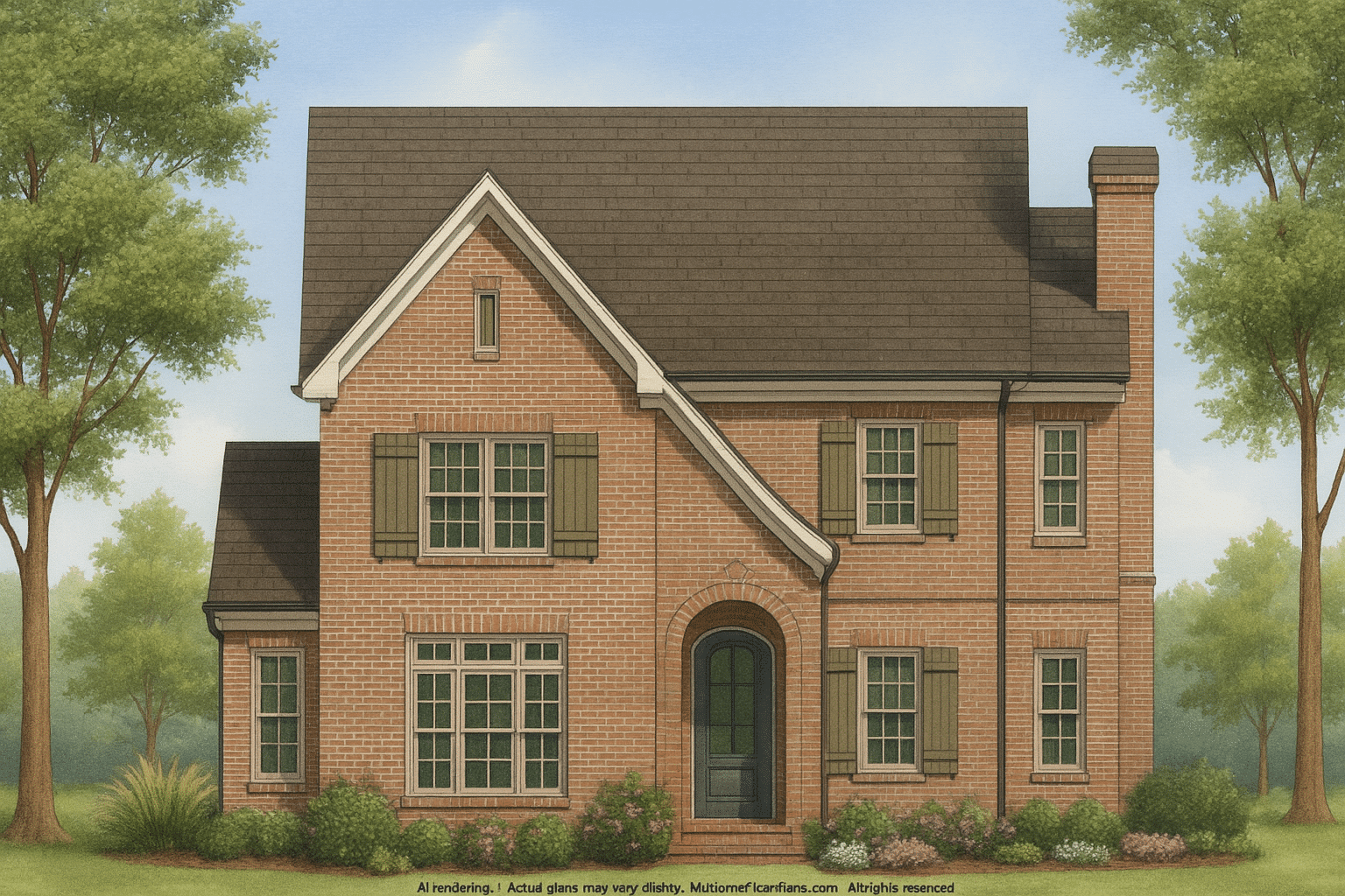 Elegant 3-Story Tudor House Plan with Spacious Layout and CAD Blueprints