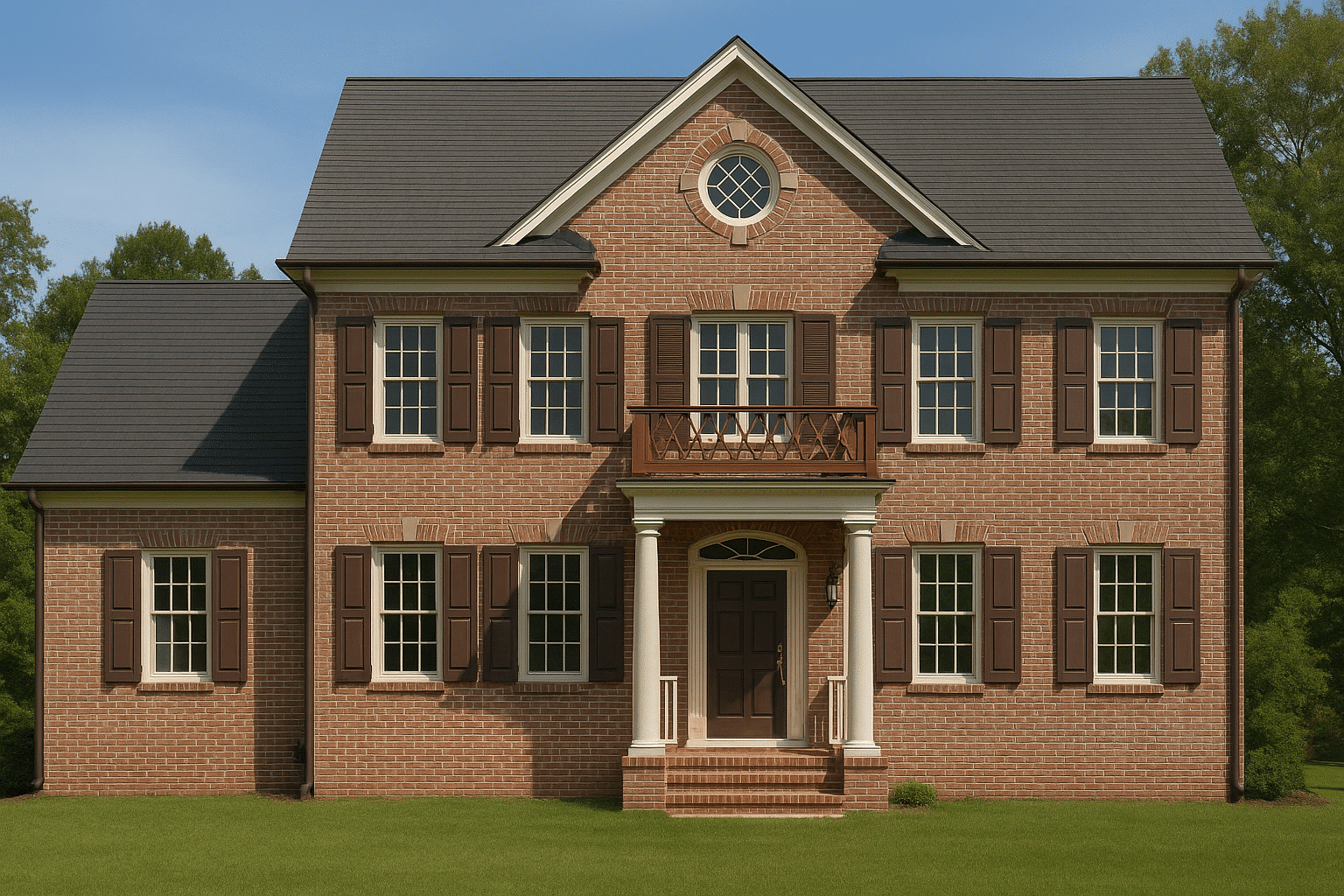 Elegant 3.5-Story Colonial Revival House Plan with Luxurious Features
