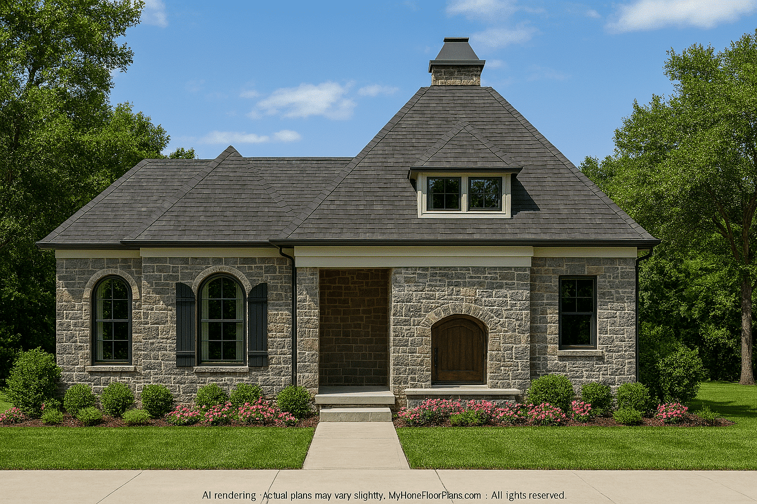 Elegant Cabana Home Plan with Vaulted Ceilings and CAD Designs