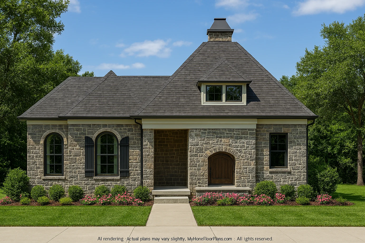 Elegant Cabana Home Plan with Vaulted Ceilings and CAD Designs