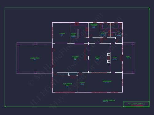Elegant Clubhouse Floor Plan with Traditional Architecture