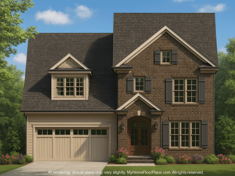 Elegant Colonial Revival Home Plan with 2,744 Sq Ft and Open Layout