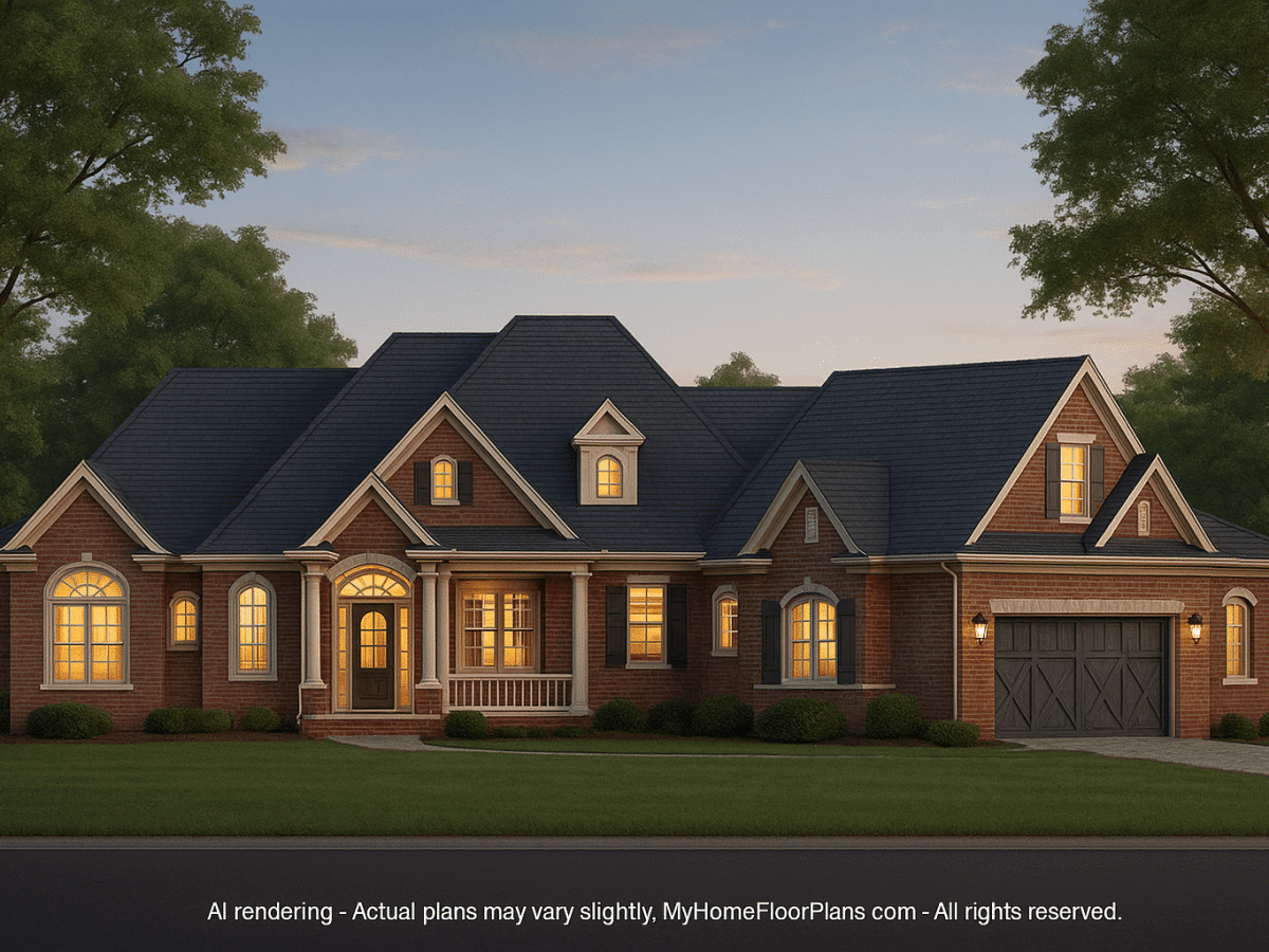 Elegant Craftsman Home Plan with Detailed Floor Designs and CAD