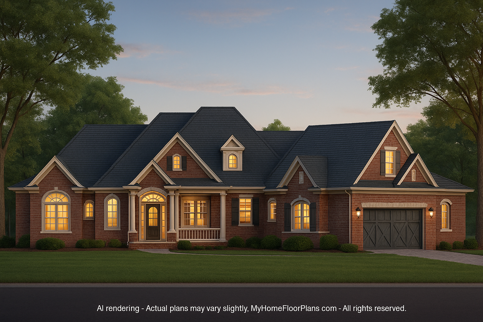 Elegant Craftsman Home Plan with Detailed Floor Designs and CAD