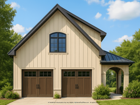 Elegant Garage Living Space Plan – CAD Architecture Blueprint
