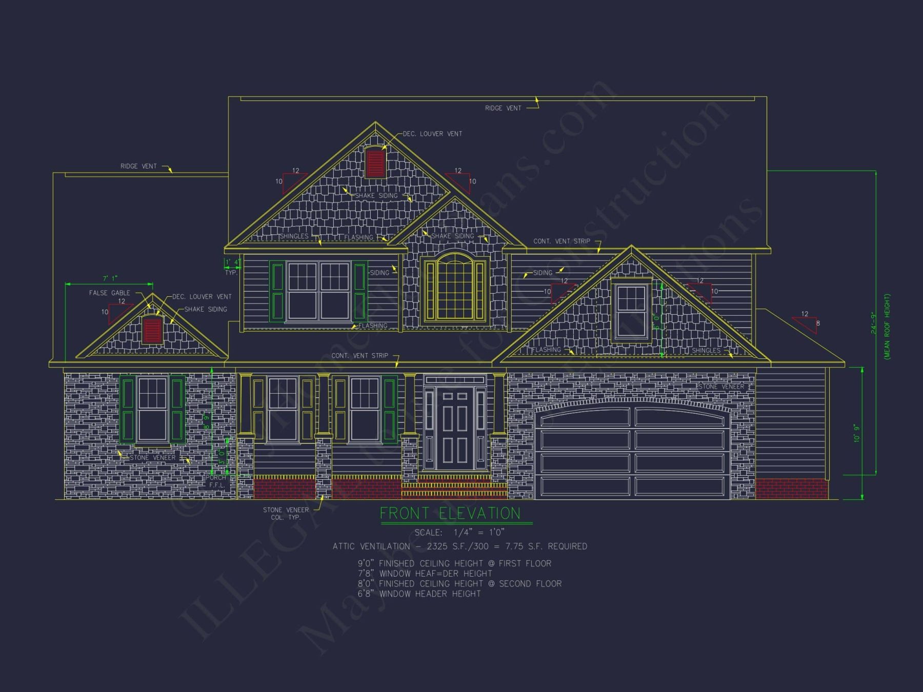 Elegant 2-Story House Plan with 5 Bedrooms & CAD Blueprints