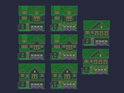 Elegant 2-Story House Plan with Traditional Design and CAD Blueprints