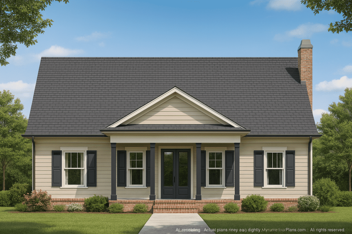 Elegant Home Plan with Blueprint for Modern Family Living