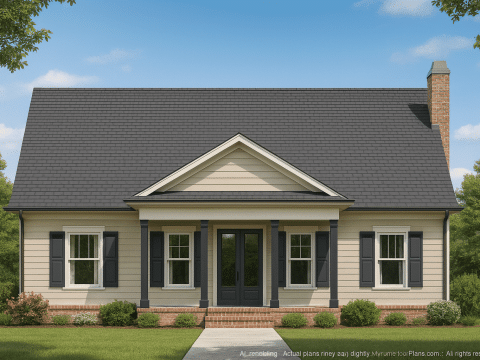 Elegant Home Plan with Blueprint for Modern Family Living