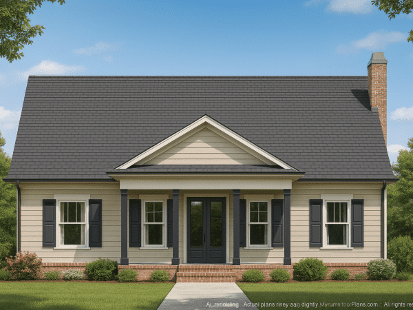 Elegant Home Plan with Blueprint for Modern Family Living