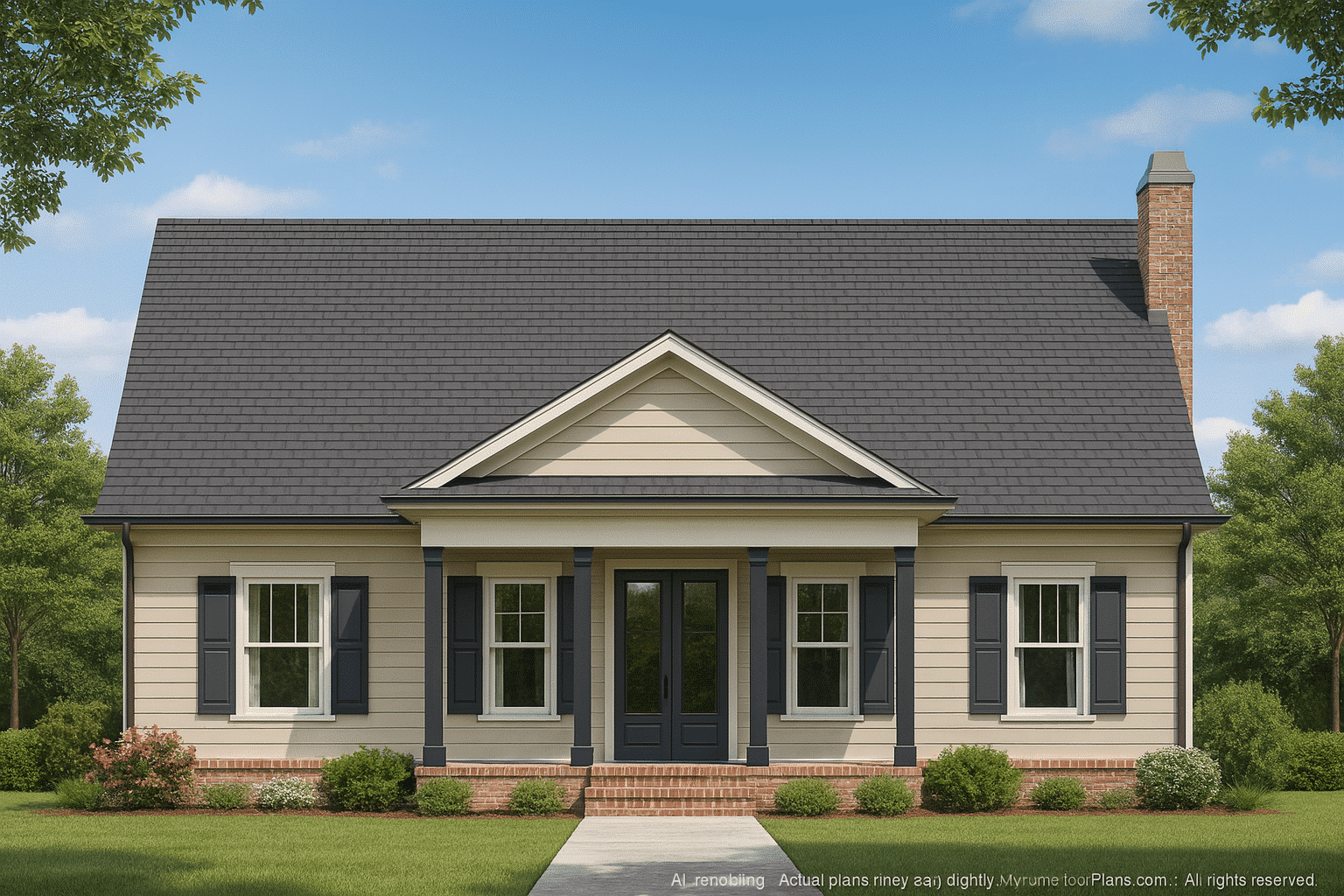 Elegant Home Plan with Blueprint for Modern Family Living