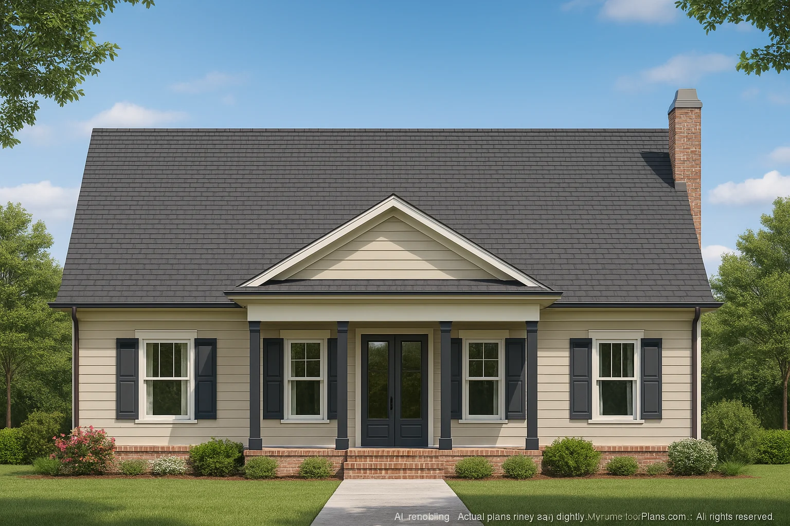 Elegant Home Plan with Blueprint for Modern Family Living