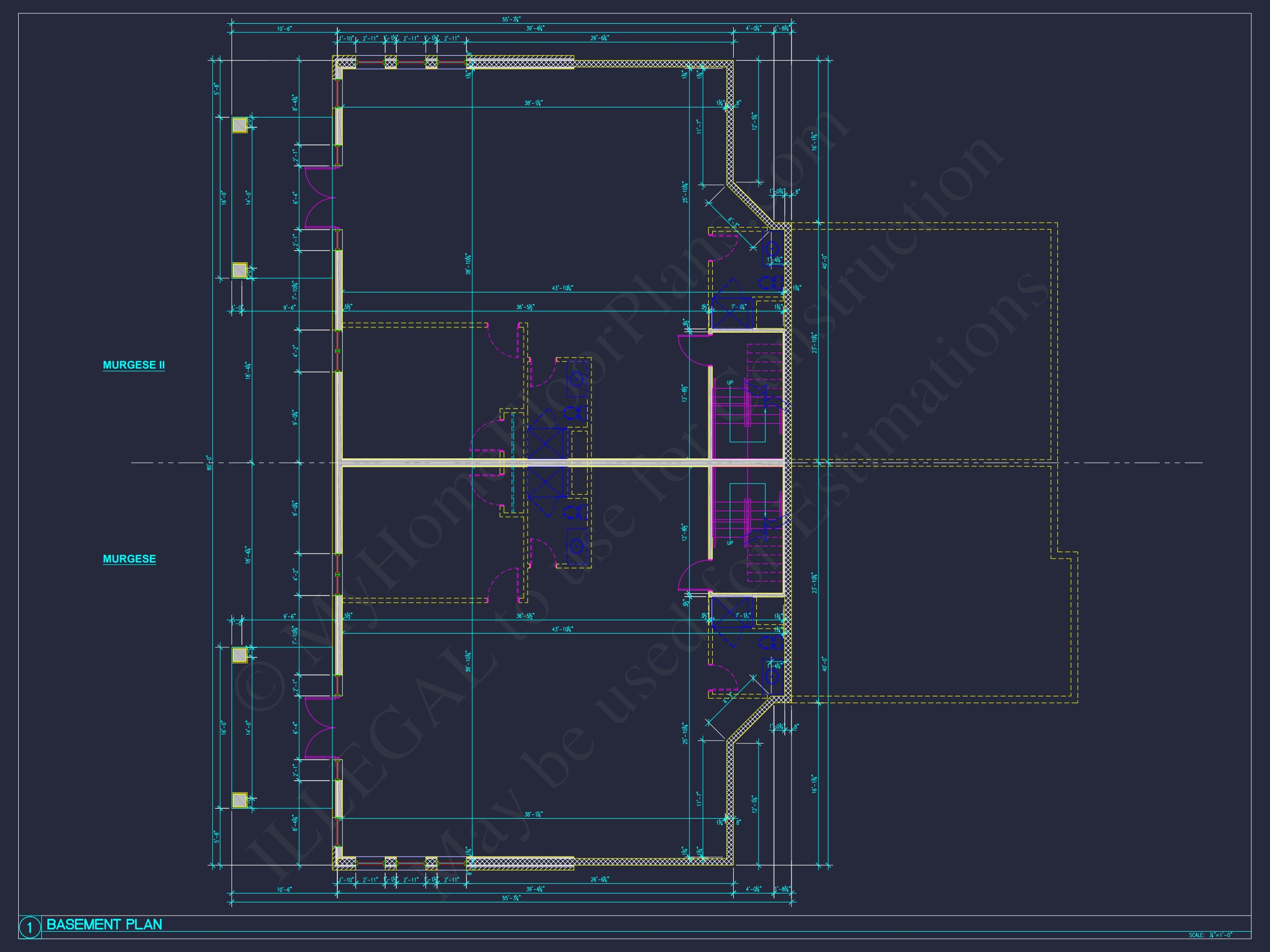 Elegant Home Plan with Detailed Floor Plan, CAD Blueprint & Designs
