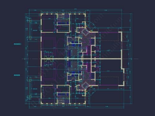 Elegant Home Plan with Detailed Floor Plan, CAD Blueprint & Designs