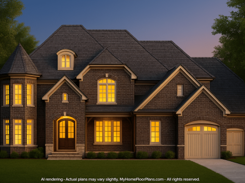 Elegant Home Plan with Detailed Floor Plans and CAD Designs