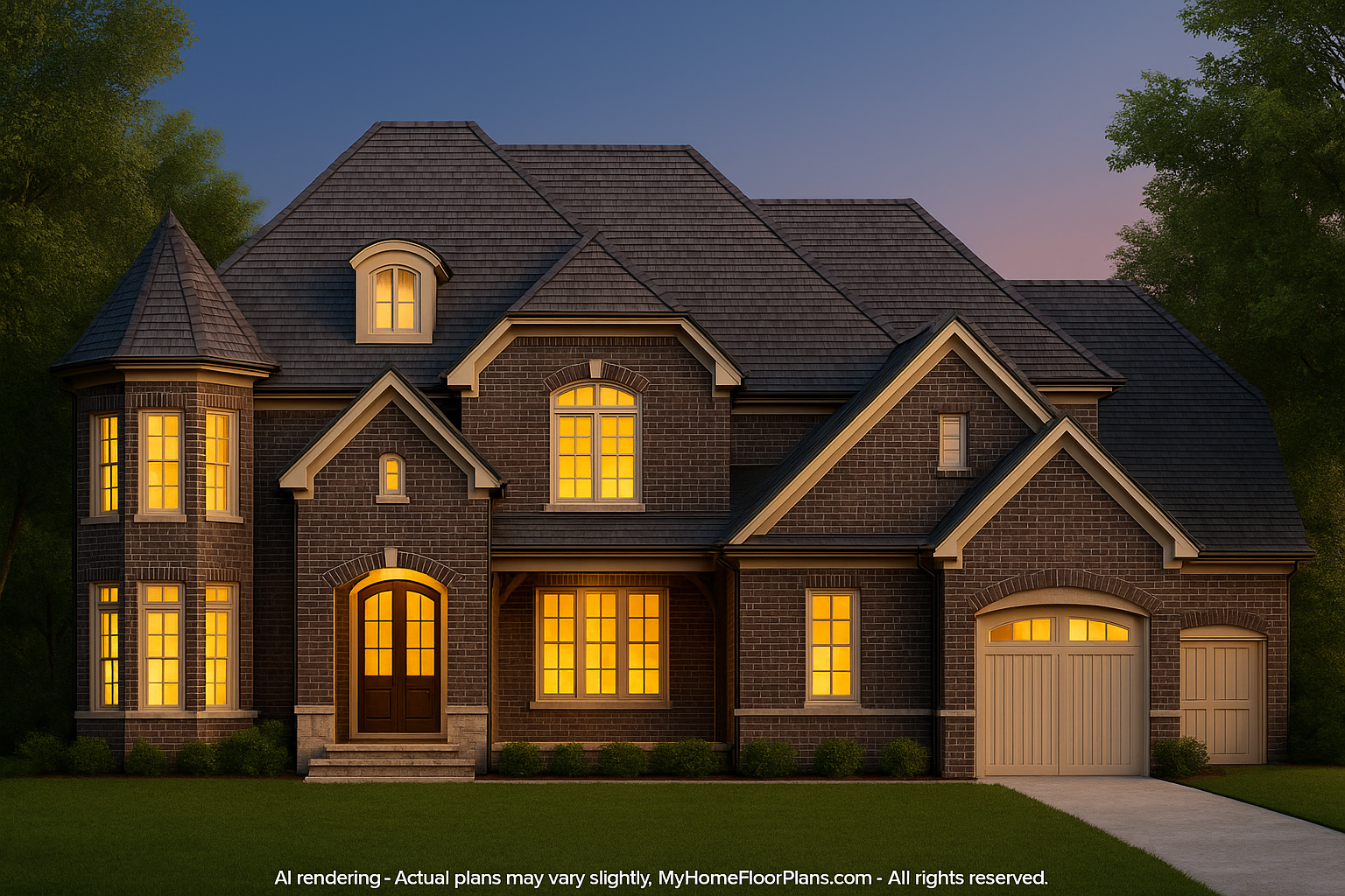 Elegant Home Plan with Detailed Floor Plans and CAD Designs