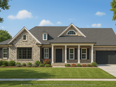Elegant One-Story House Plan with Spacious Layout and 3,701 Heated Sq. Ft.