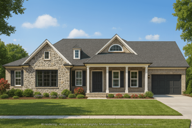 Elegant One-Story House Plan with Spacious Layout and 3,701 Heated Sq. Ft.