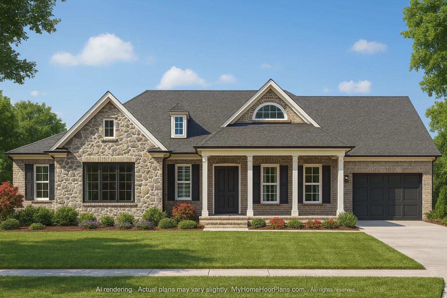 Elegant One-Story House Plan with Spacious Layout and 3,701 Heated Sq. Ft.
