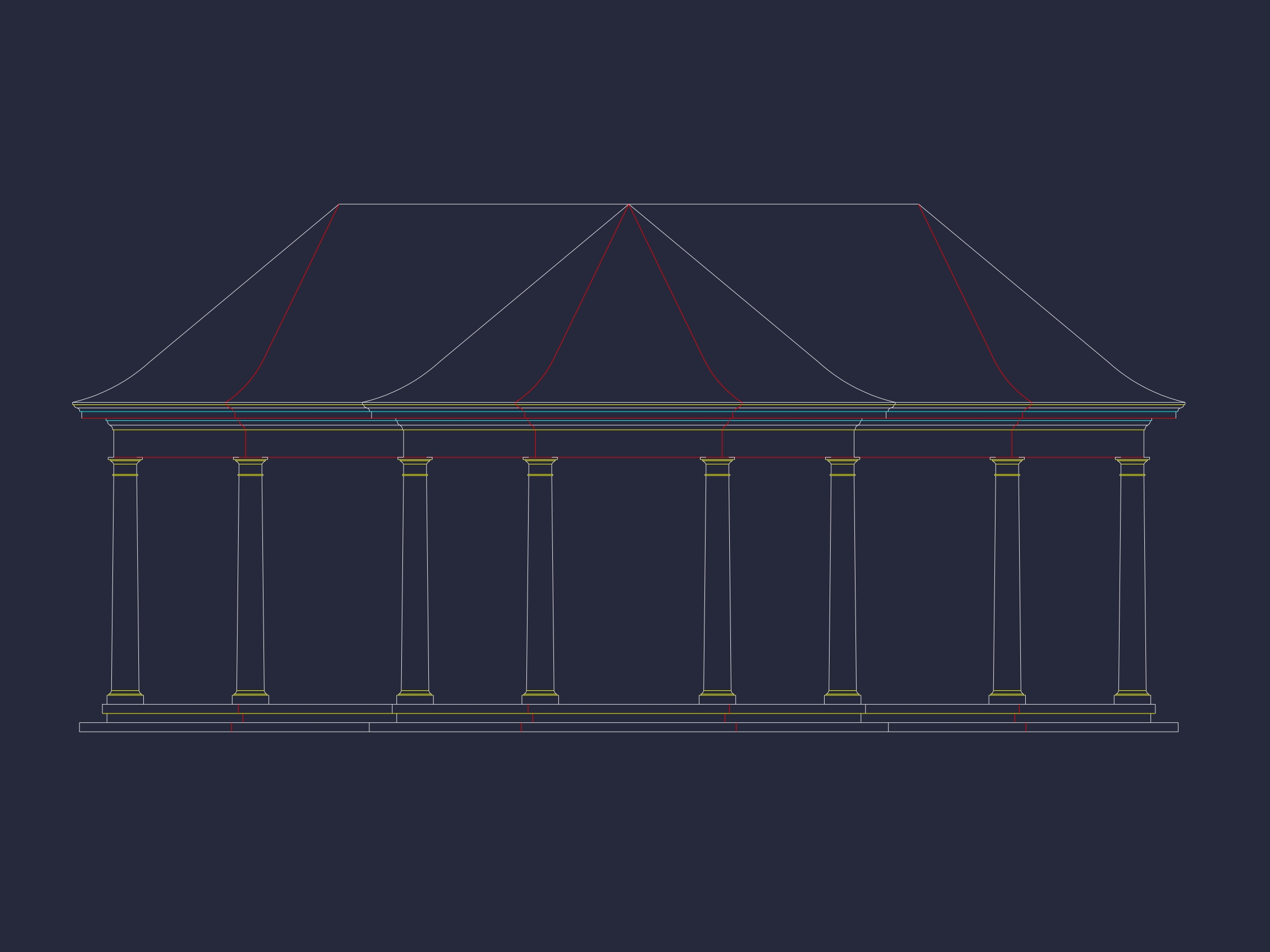 Elegant Pavilion Floor Plan Blueprint with Classical Designs