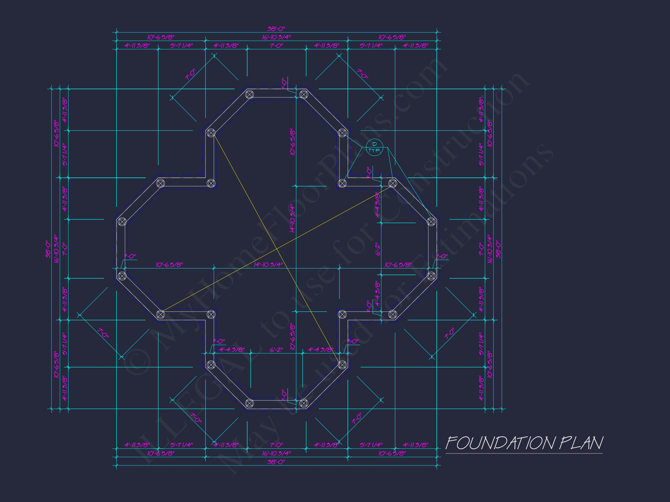Elegant Pavilion Floor Plan Blueprint with Classical Designs