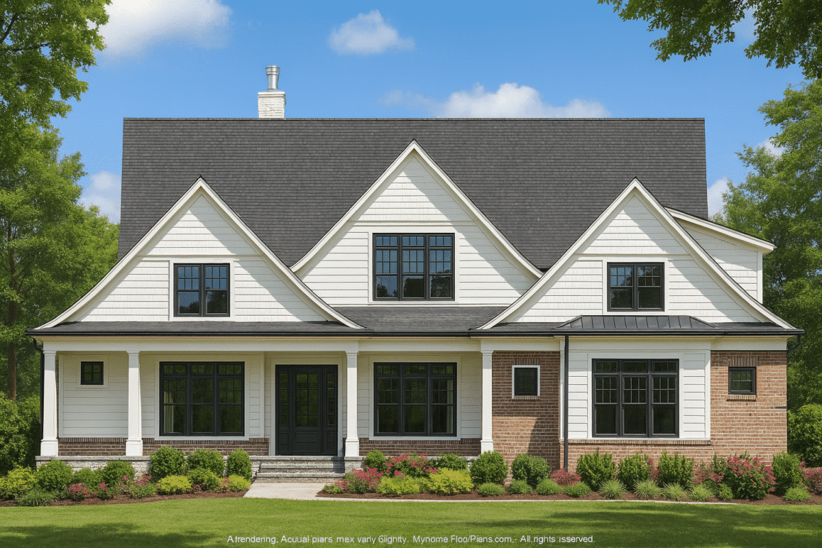 Elegant Shingle Style Home Plan with 5 Beds and CAD Designs