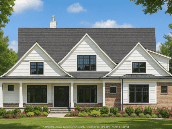Elegant Shingle Style Home Plan with 5 Beds and CAD Designs