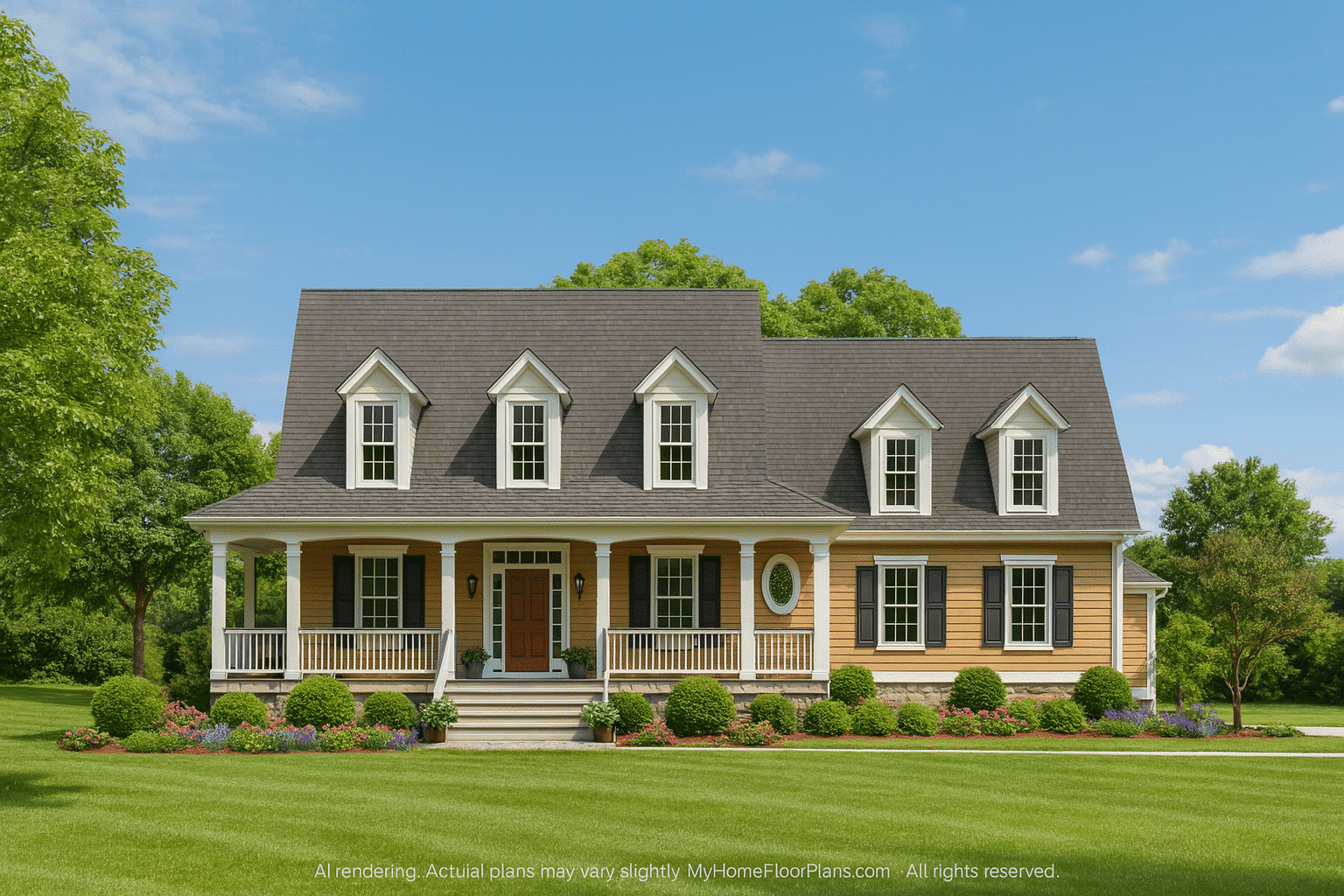 Elegant Southern Farmhouse Home Plan with Wrap-Around Porch