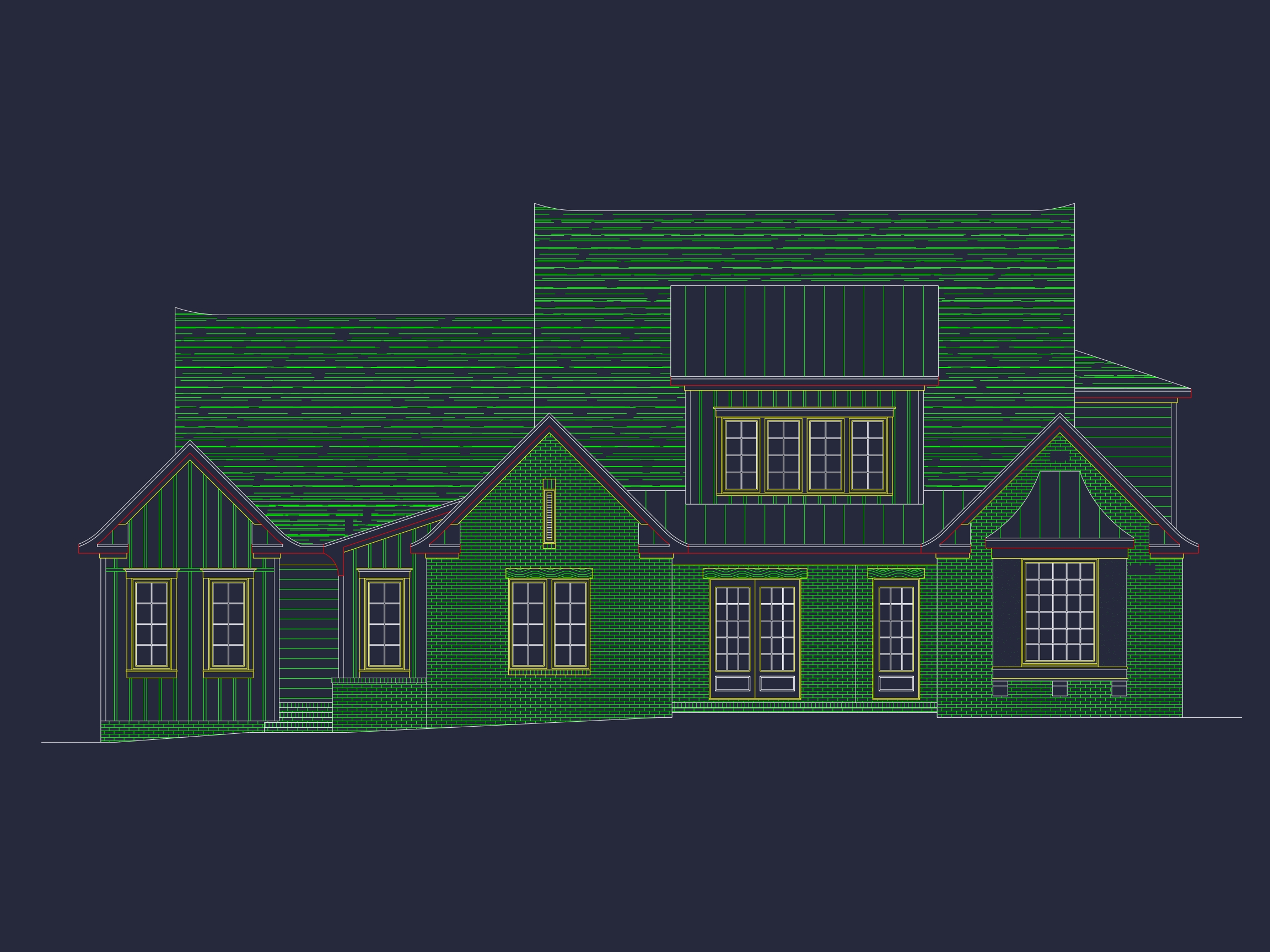 Elegant Two-Story House Plan with Modern Architectural Designs
