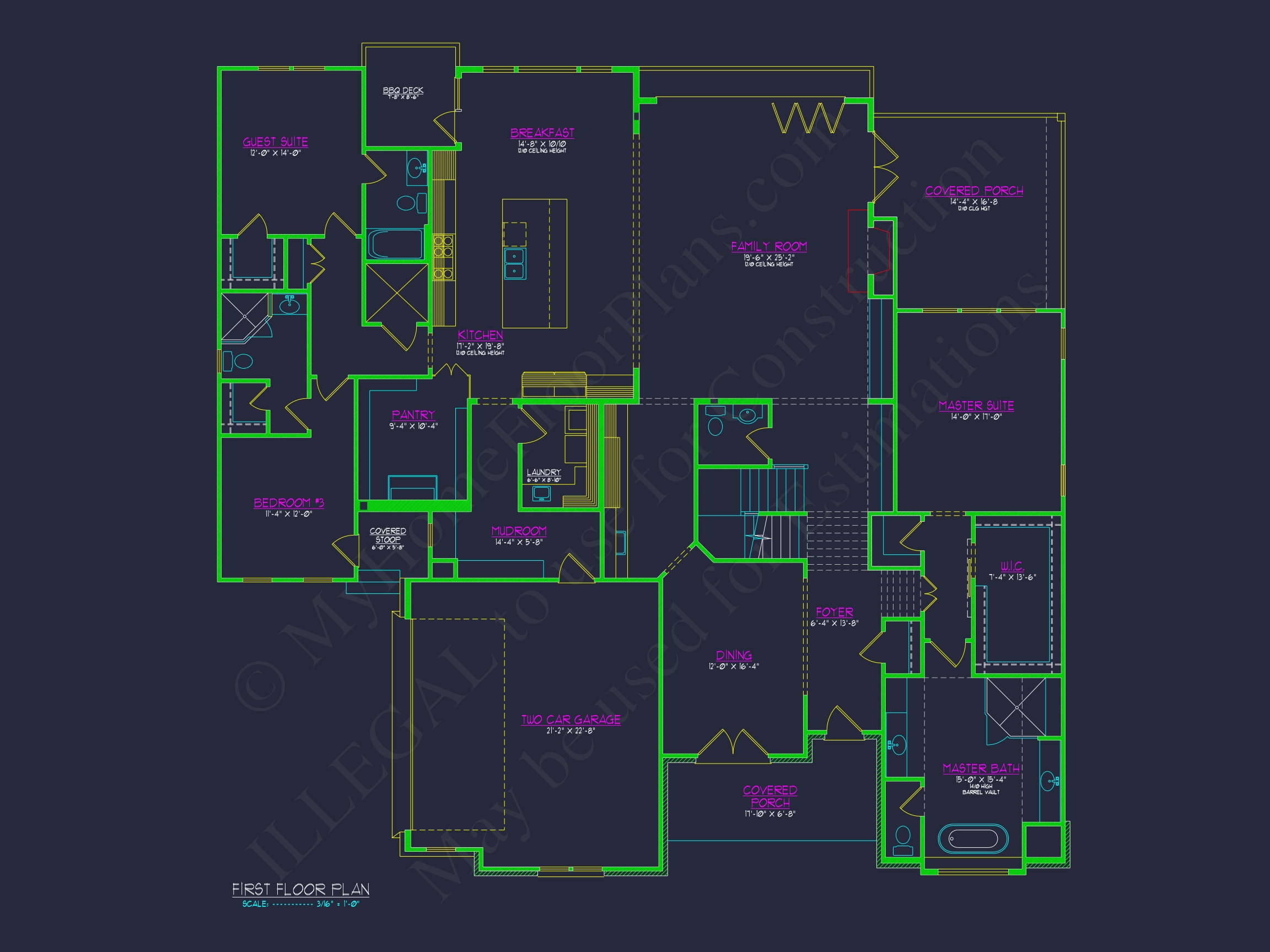 Elegant Two-Story House Plan with Modern Architectural Designs