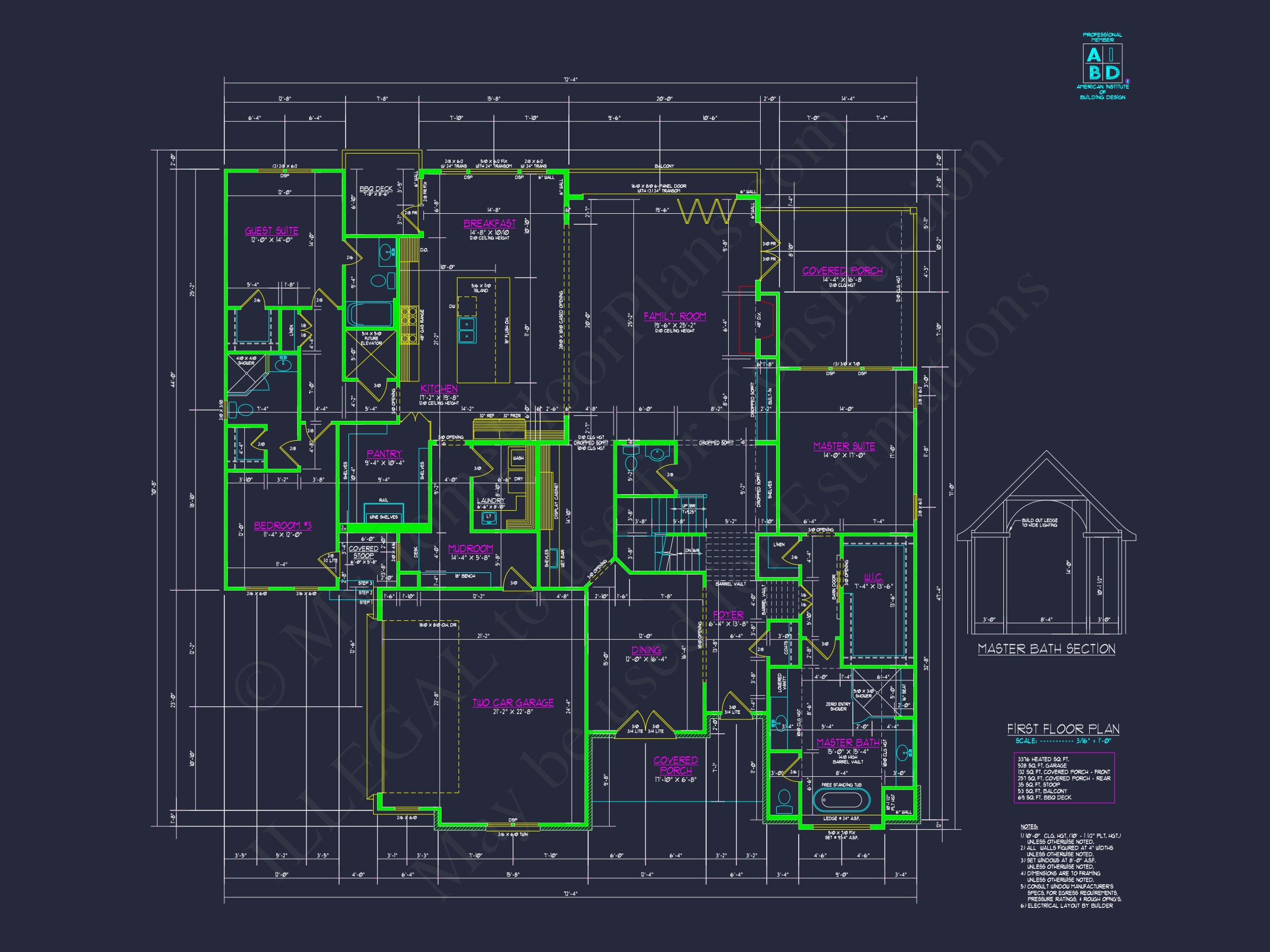 Elegant Two-Story House Plan with Modern Architectural Designs