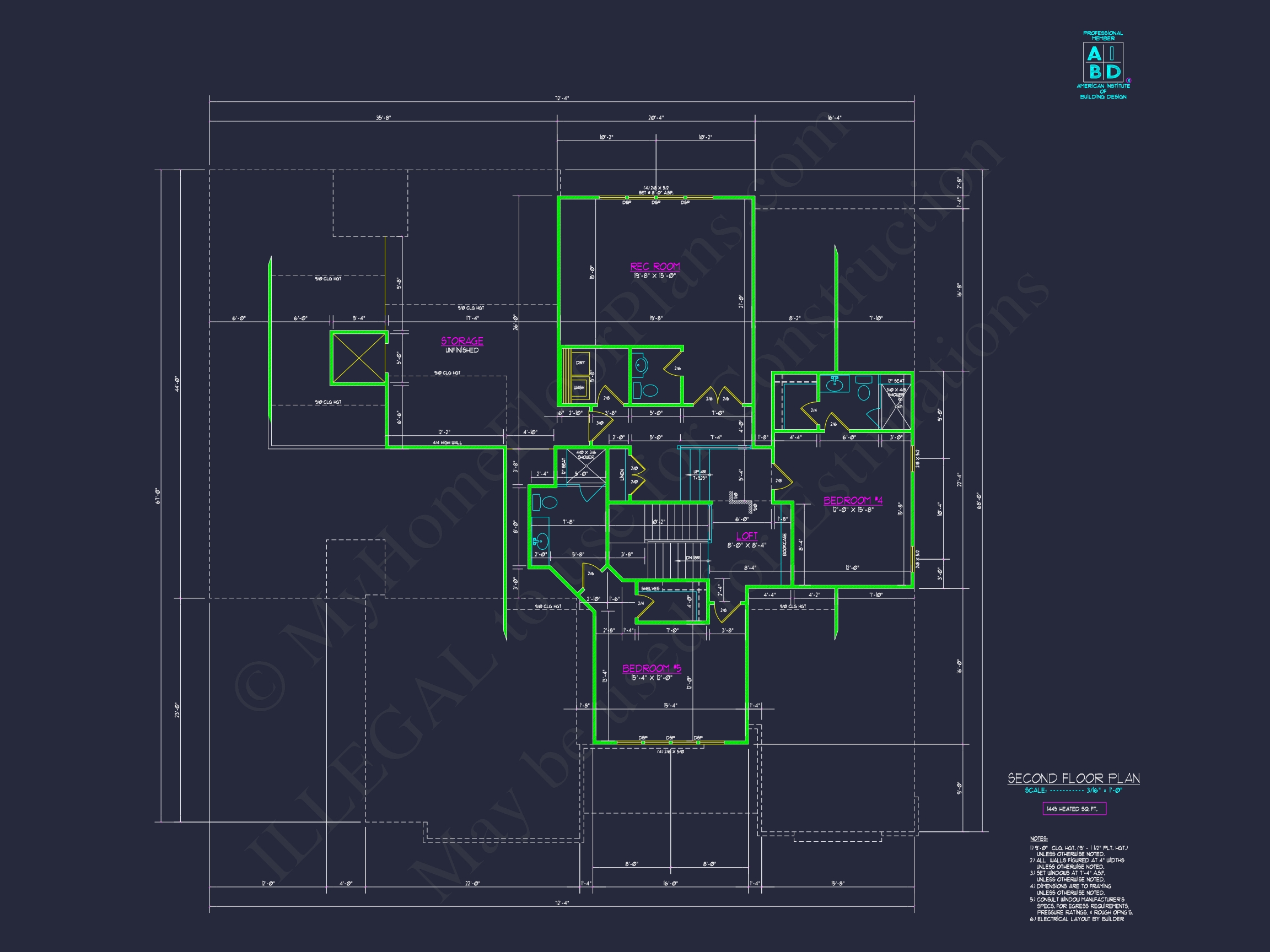 Elegant Two-Story House Plan with Modern Architectural Designs