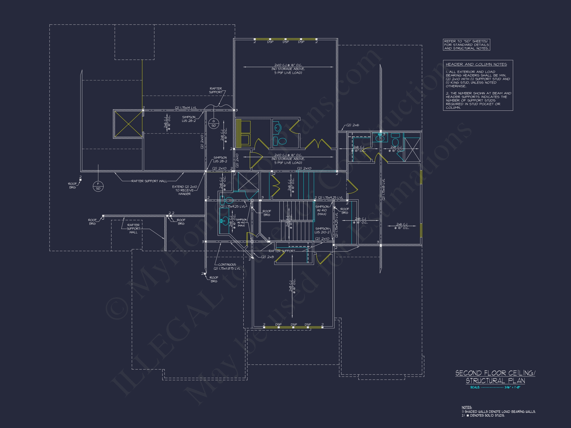 Elegant Two-Story House Plan with Modern Architectural Designs