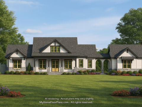 Elevated Craftsman House Plan with Vaulted Ceilings and Bonus Spaces