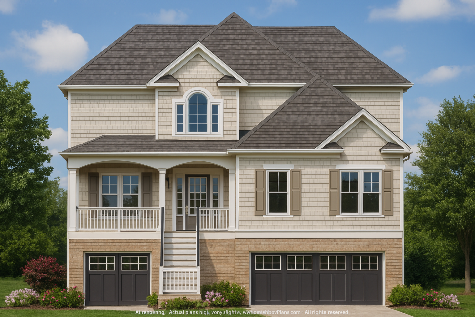 Expansive 3-Story Beach House Plan with 6 Bedrooms & Stunning Architecture