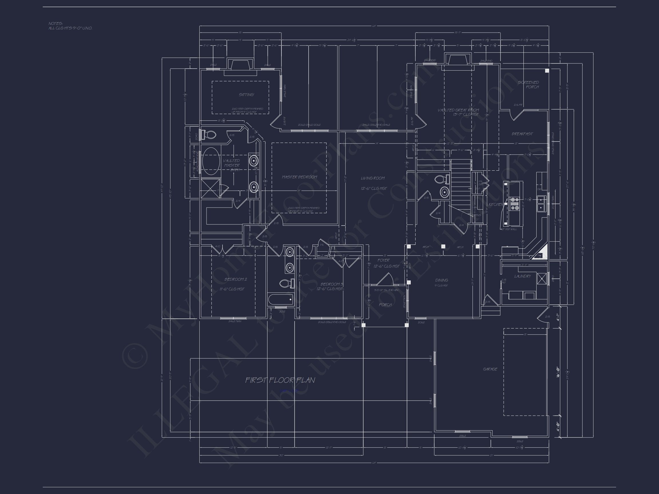 Functional 2-Story House Plan with Modern Blueprint Design