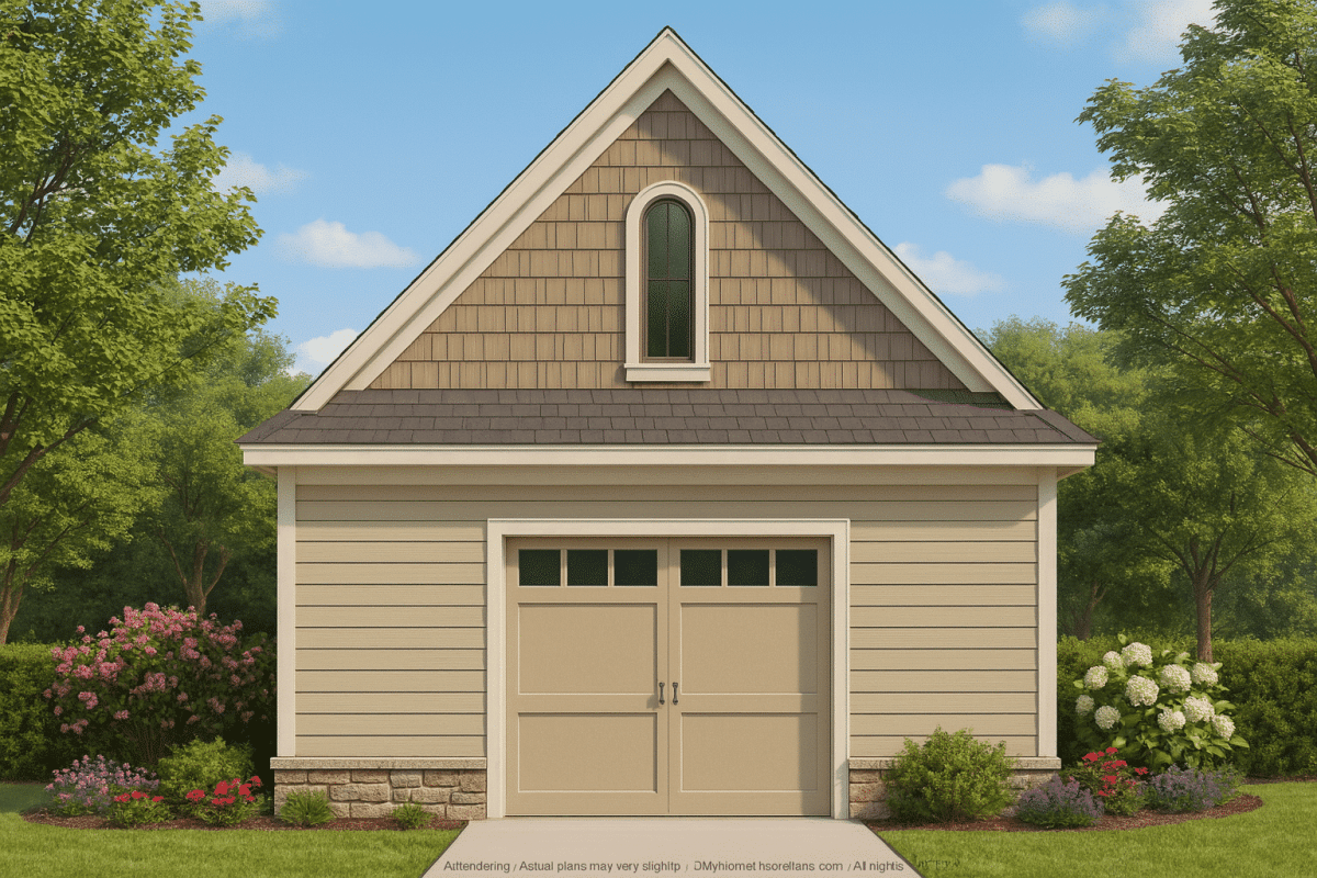 Functional Garage Floor Plan with 2 Bays and CAD Blueprint Designs