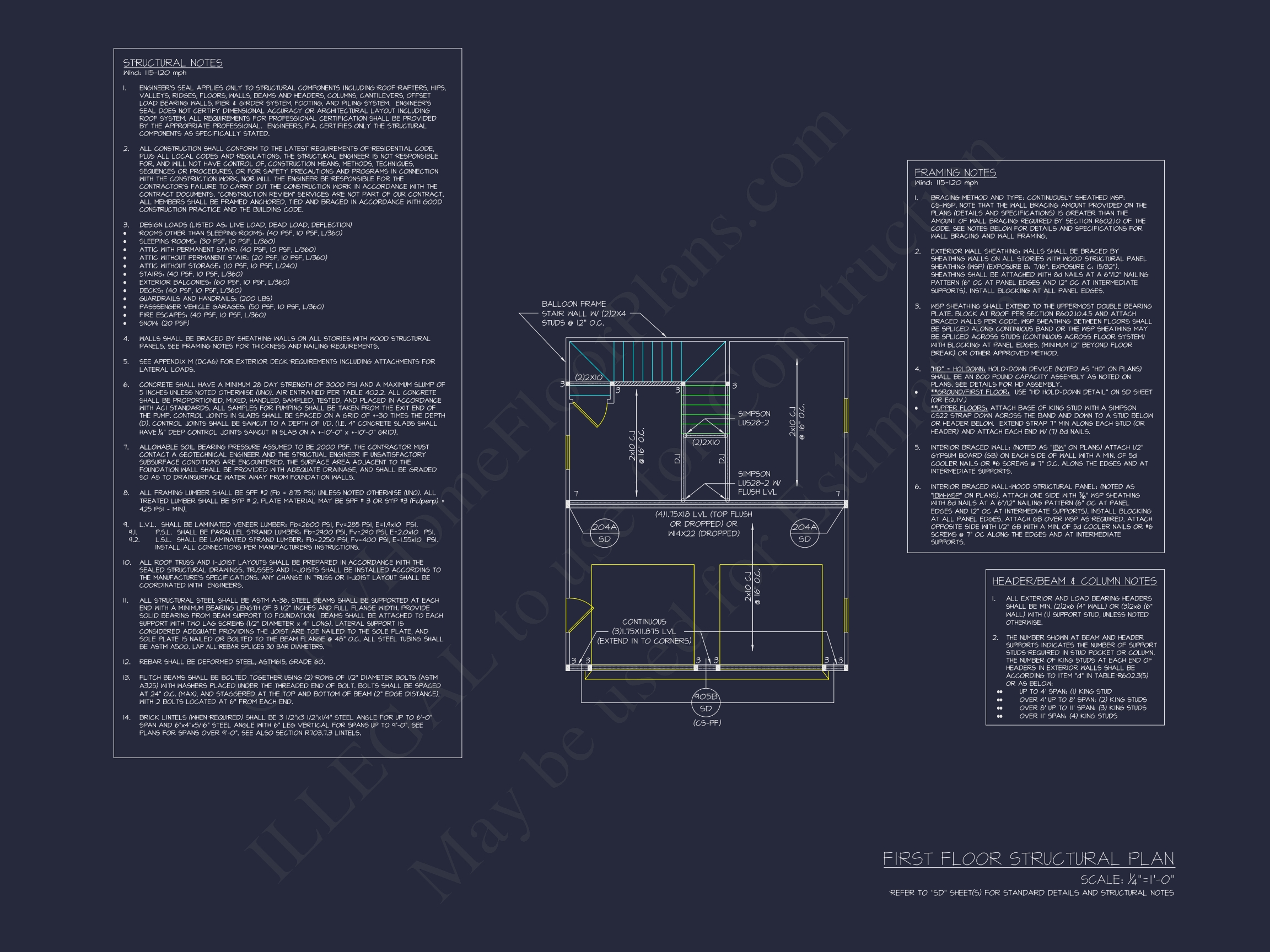 Garage Home Floor Plan With CAD Blueprint & Architecture Designs