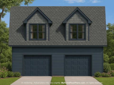 Garage-Living-Space-House-Plan-with-Attic-and-CAD-Blueprints