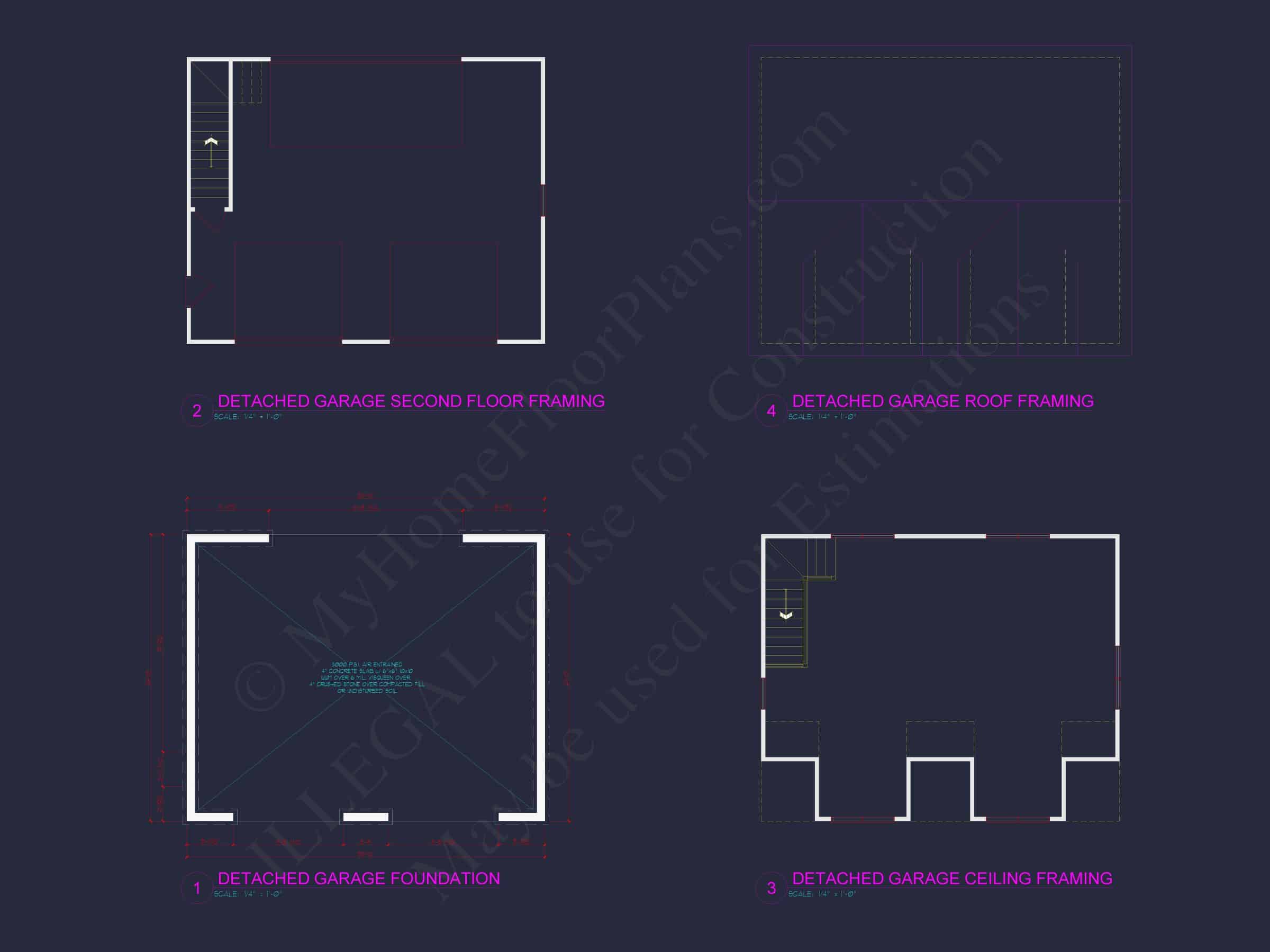 Garage-Living-Space-House-Plan-with-Attic-and-CAD-Blueprints