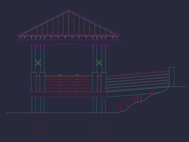 Gazebo Plans & Blueprints - 14' x 28' Outdoor Pavilion Design