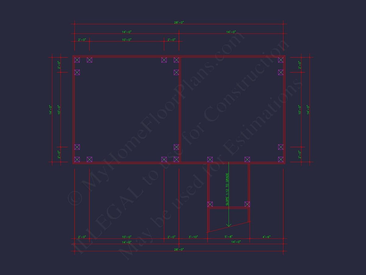 Gazebo Plans & Blueprints - 14' x 28' Outdoor Pavilion Design