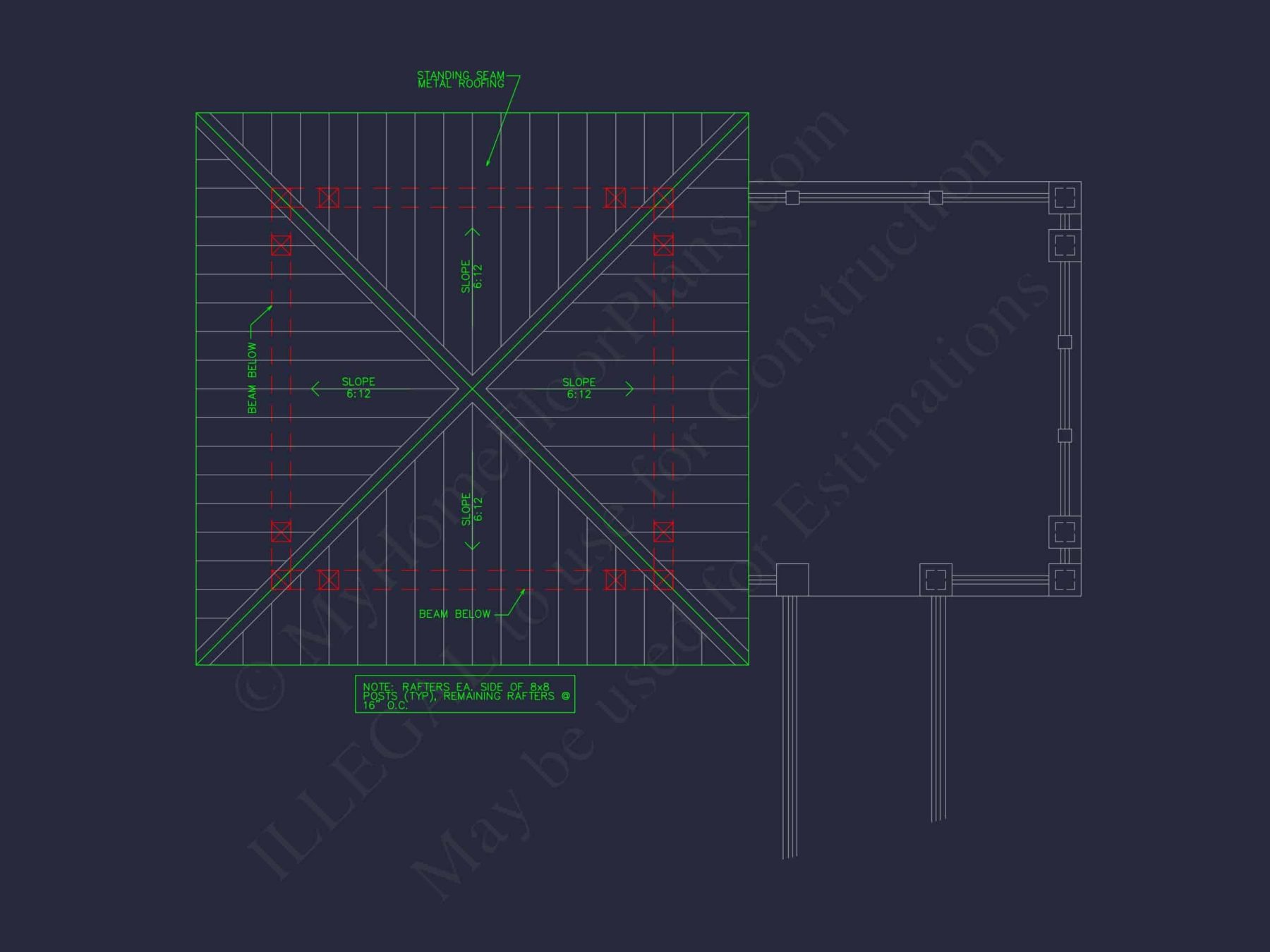 Gazebo Plans & Blueprints - 14' x 28' Outdoor Pavilion Design