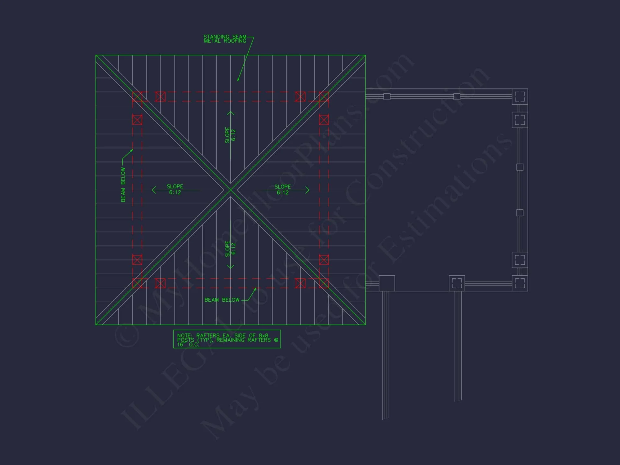 Gazebo Plans & Blueprints - 14' x 28' Outdoor Pavilion Design