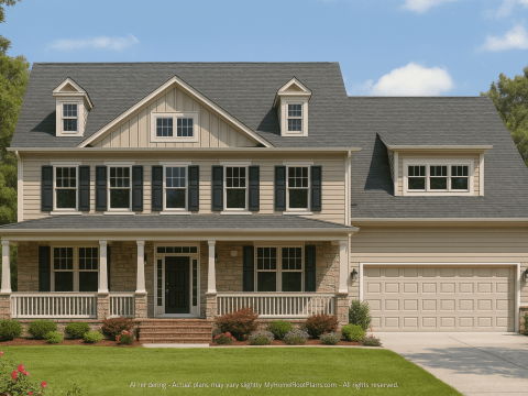 Home Design Blueprint with Floor Plans and Architectural CAD