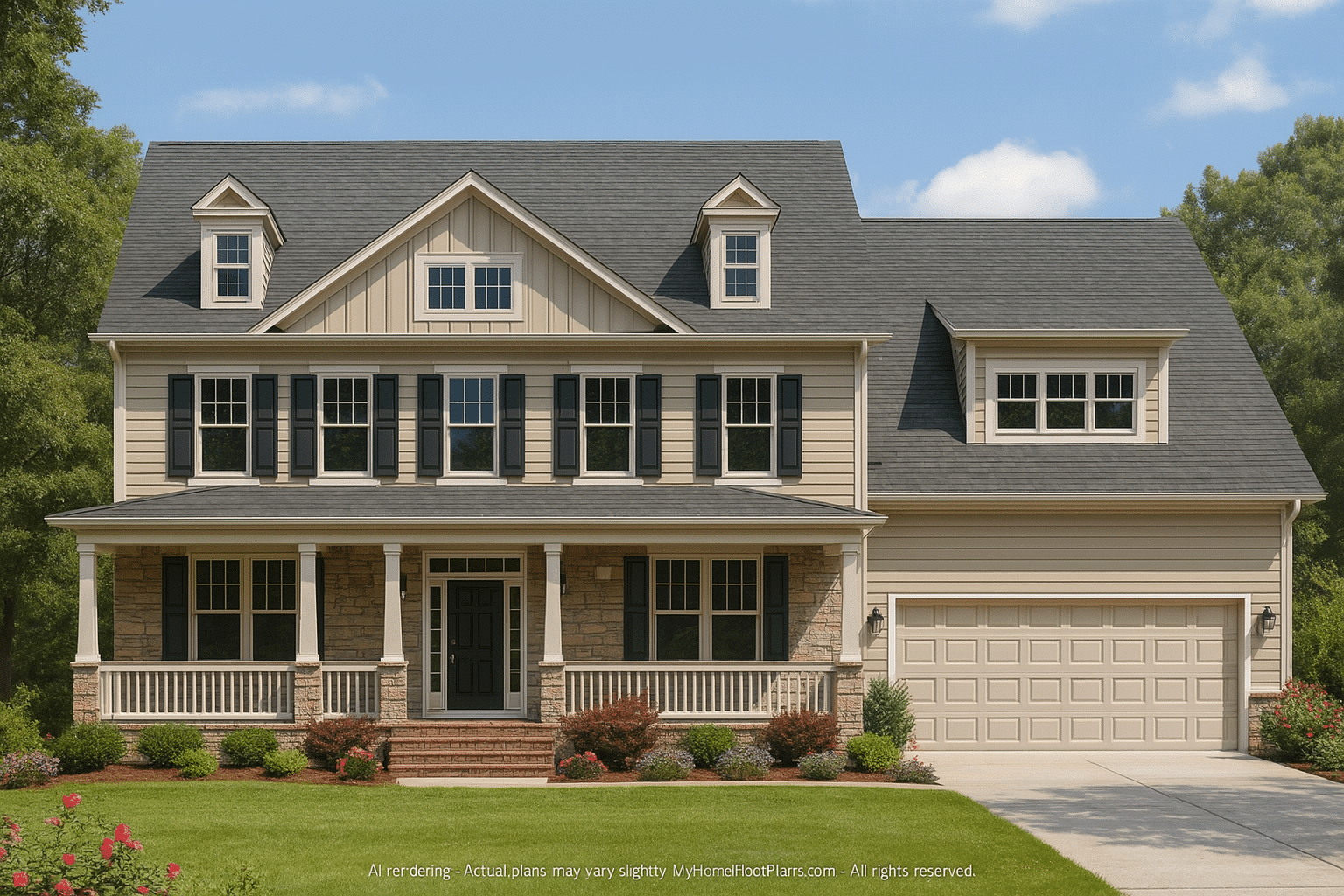 Home Design Blueprint with Floor Plans and Architectural CAD