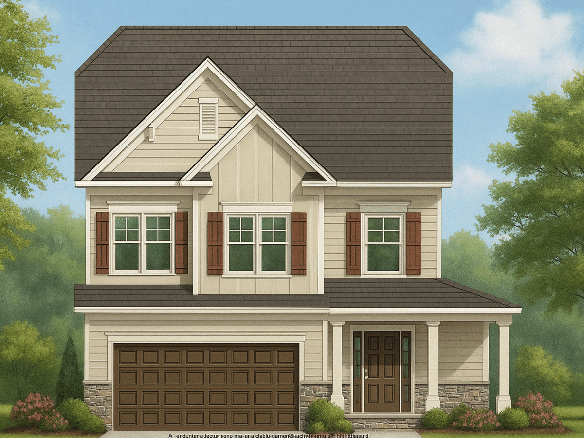 Home Plan Floor Blueprint with CAD Designs for 2-Story Layout