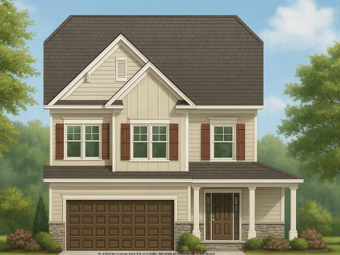 Home Plan Floor Blueprint with CAD Designs for 2-Story Layout