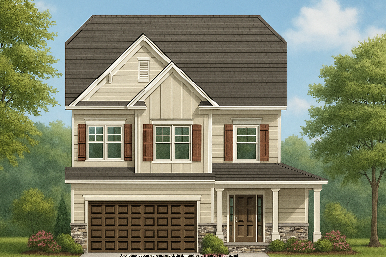 Home Plan Floor Blueprint with CAD Designs for 2-Story Layout