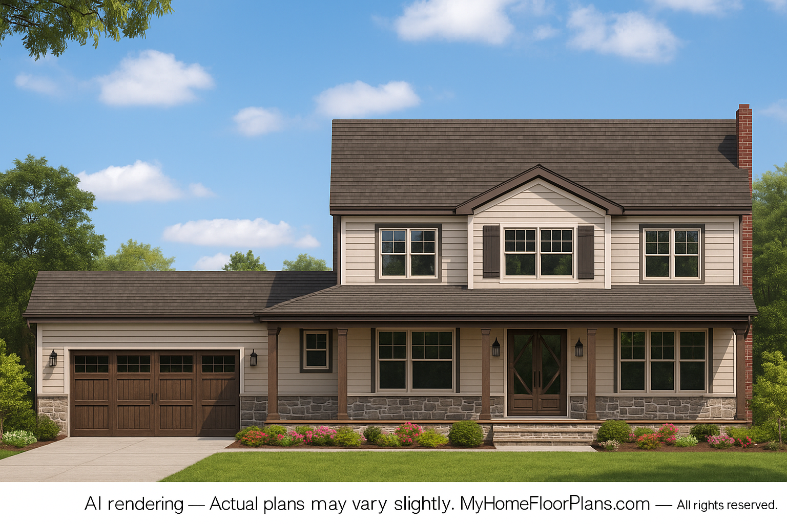 IMPORTANT Make the house as realistic as possible, landscape orientation, and display entire house. Do not cut off right or left side of house!